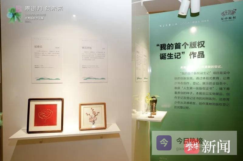 为青少年专设一个展区！苏州吴中区“我的首个版权诞生记”项目迎来成果展示