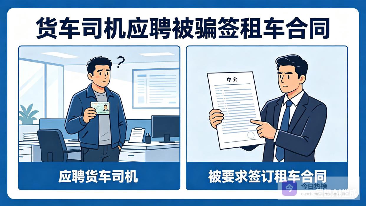 继外卖骑手之后，招聘租车陷阱又盯上了货车司机