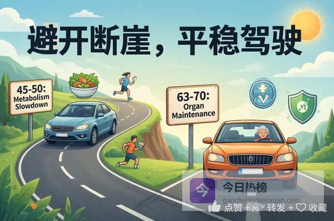 研究发现 2 个"断崖式"衰老节点！中老年人群必看，这样养生才能避开"断崖"