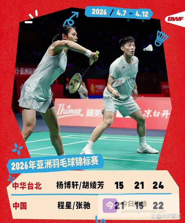 程星-张驰被逆转，亚锦赛混双大好局面下崩盘，问题出在哪？